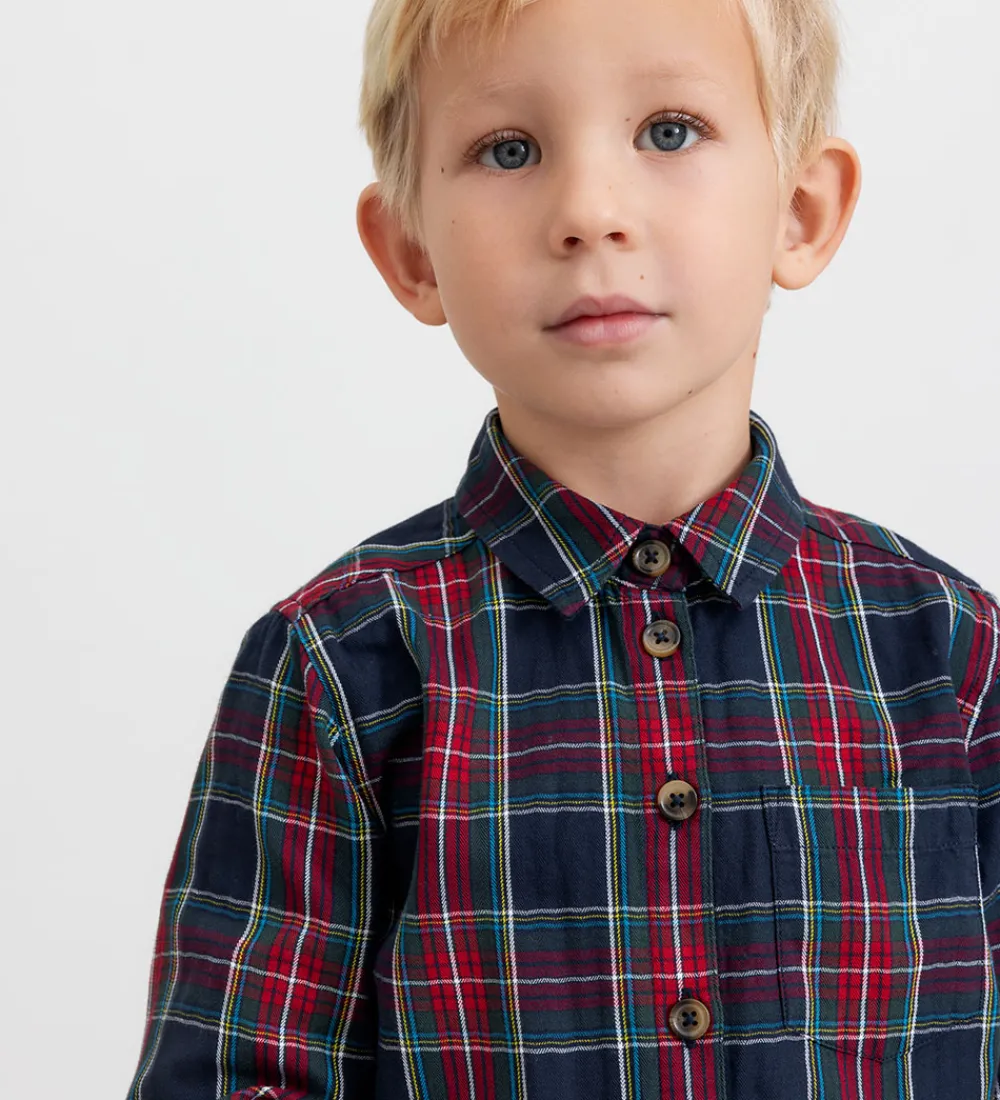 Skjorter|Juletøj-MarMar Skjorte - Tommy - Pilot Navy Check
