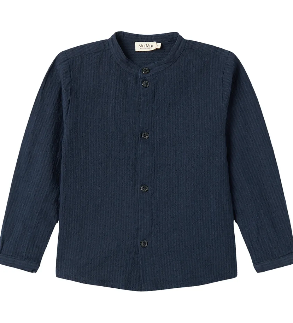 MarMar Skjorter*Skjorte - Torben - Dark Blue Stripe