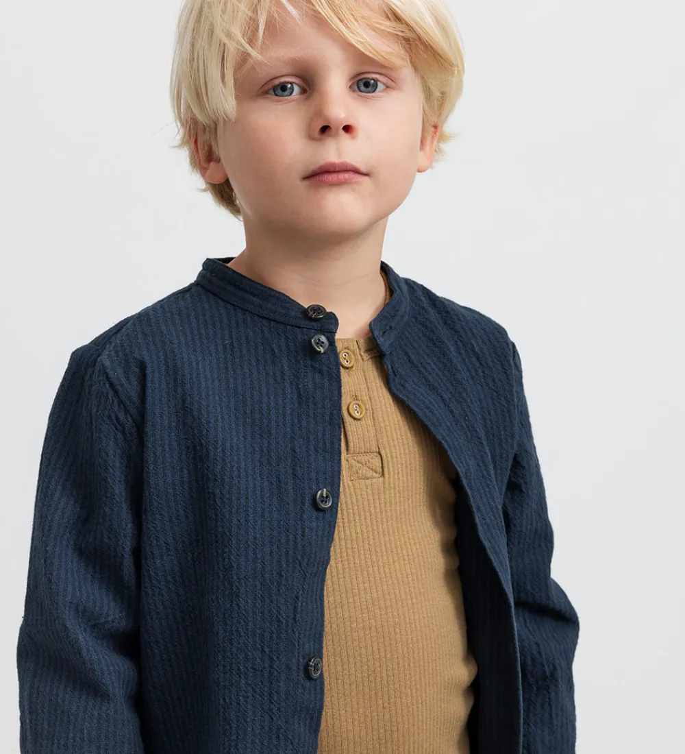 MarMar Skjorter*Skjorte - Torben - Dark Blue Stripe