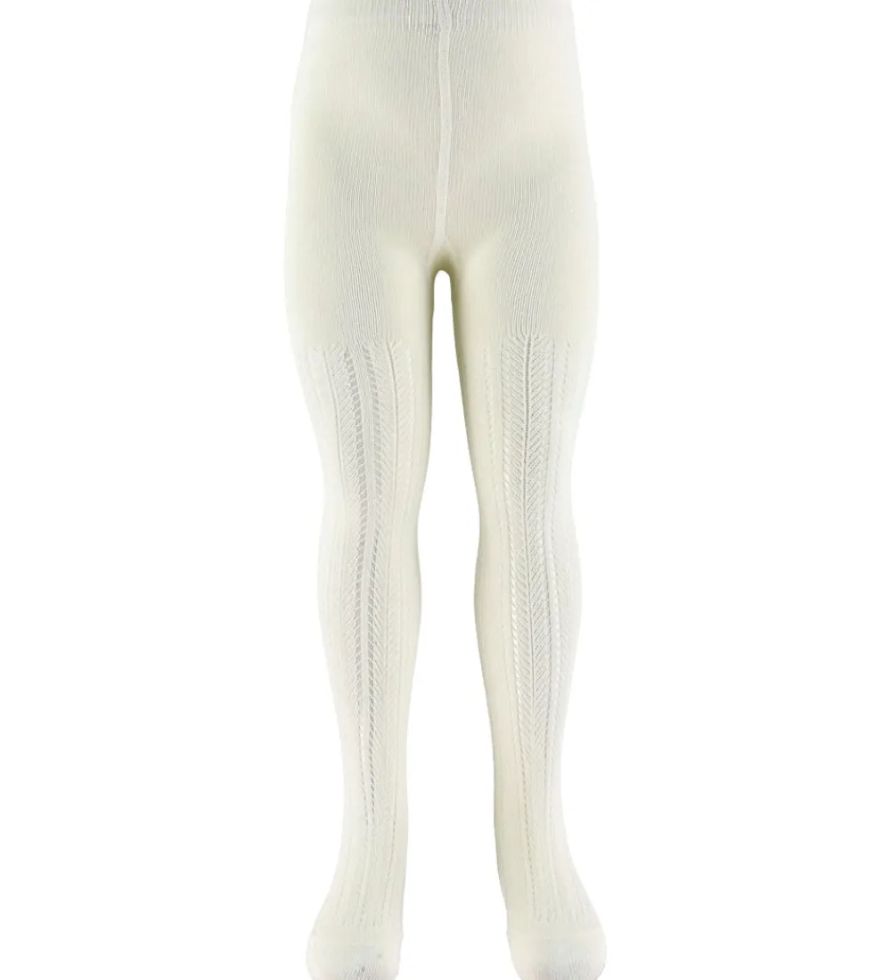 Strømpebukser-MarMar Strømpebukser - Hulmønster - Pointelle - Gentle White