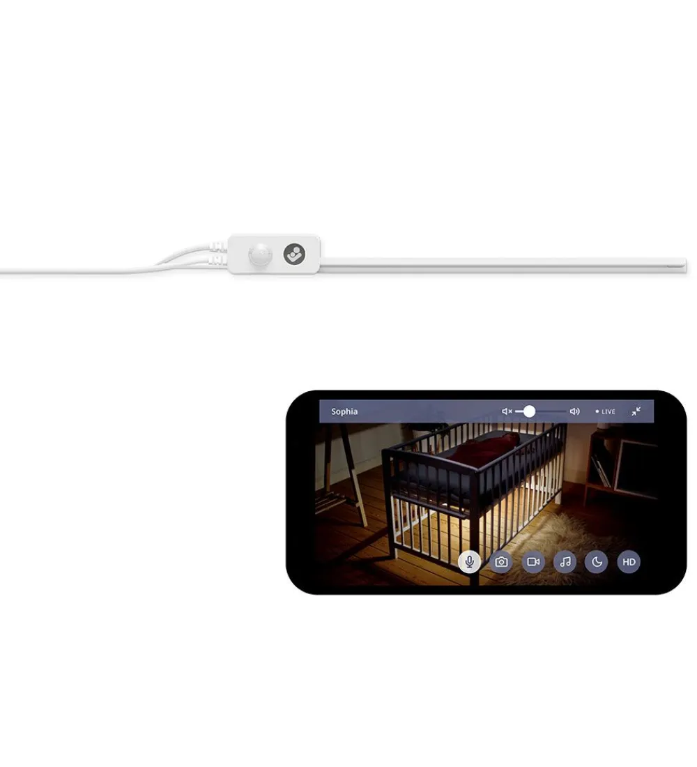 Senge|Natlamper-Maxi-Cosi Lysskinne m. WiFi - Connected Home - 31,2x2,4 cm - Glo