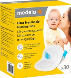Medela Pleje- Og Toiletartikler|Amning*Ammeindlæg - 30 stk. - Ultra Åndbare