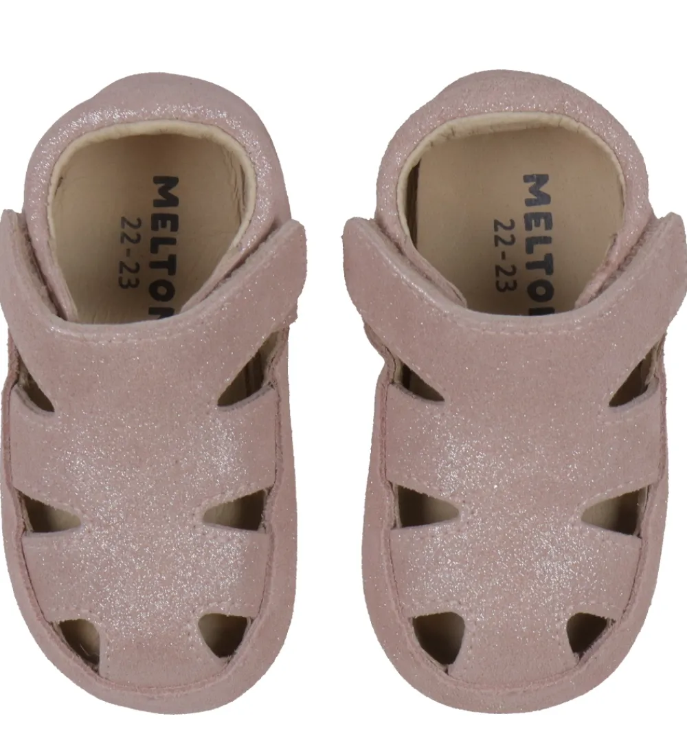 Skindfutter-Melton Ballerina Hjemmesko - Rose Grey