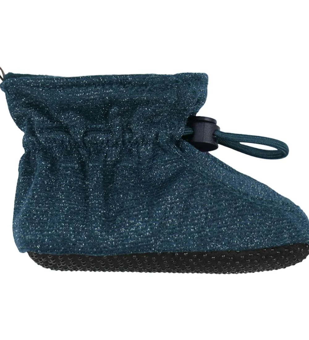 Melton Hjemmesko*Futter - Glitter - Marine