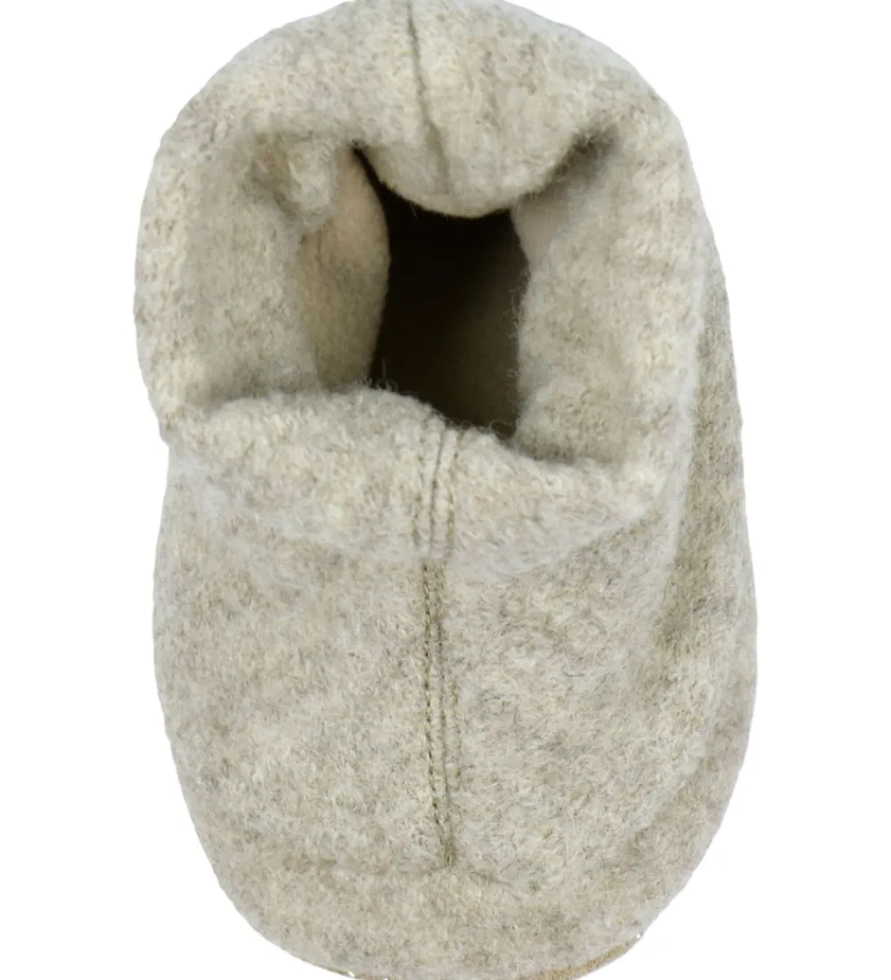 Hjemmesko-Melton Hjemmesko - Uld - Beige Melange