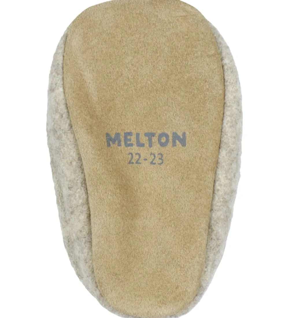 Hjemmesko-Melton Hjemmesko - Uld - Beige Melange