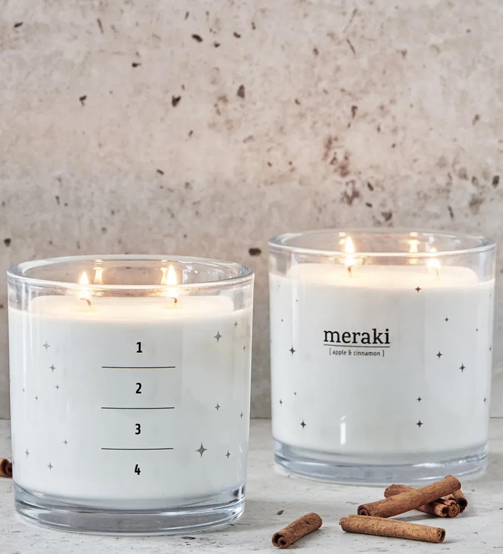 Julepynt|Julekalender-Meraki Duftlys - Advent - Æble & Kanel