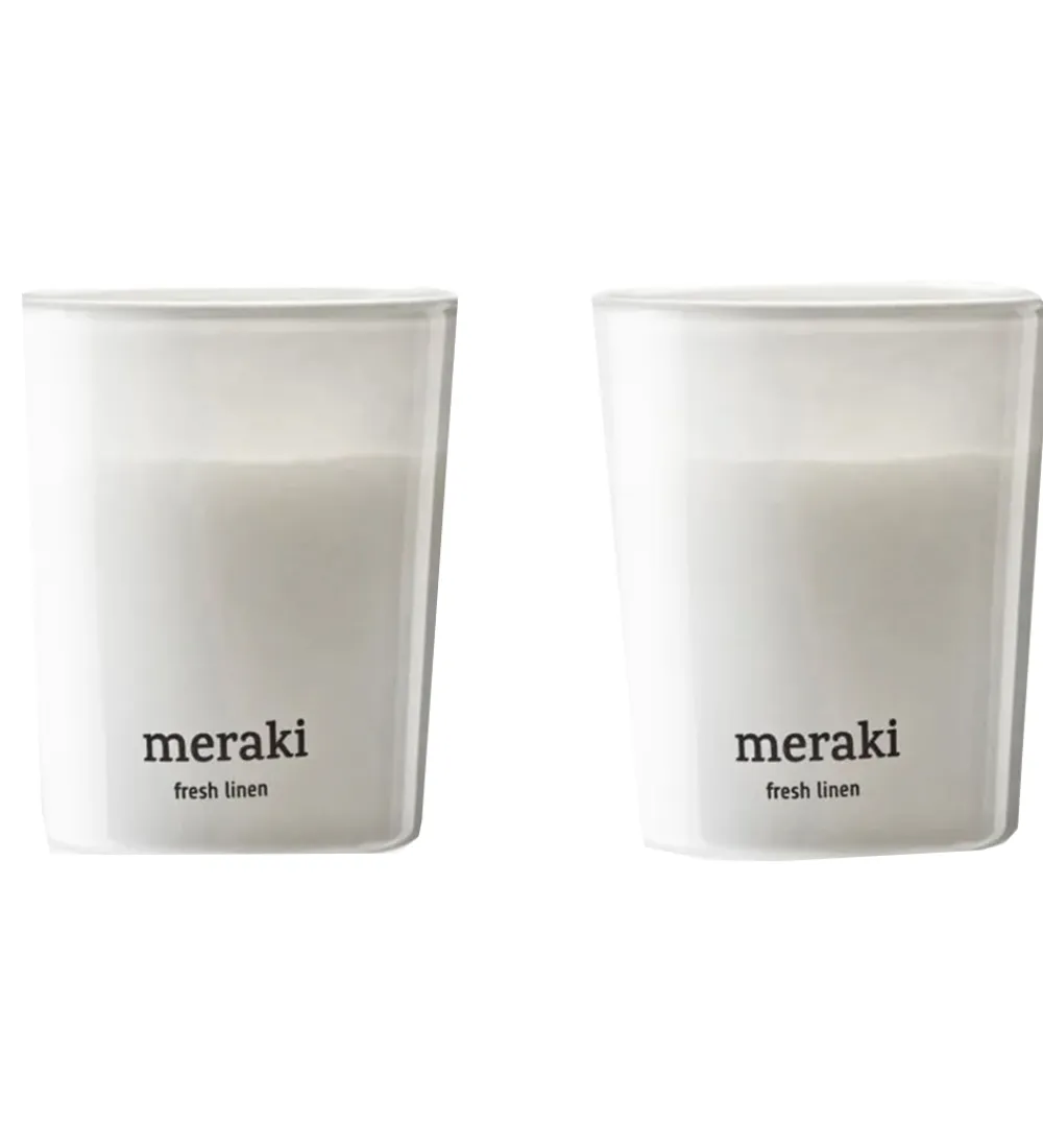 Duftlys-Meraki Duftlys - 2-pak - 2x60g - Fresh Linen