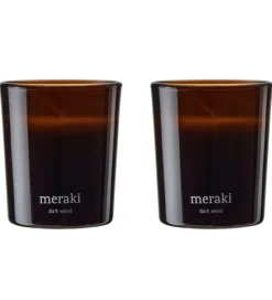 Duftlys-Meraki Duftlys - 2-pak - 2x60g - Dark Wood