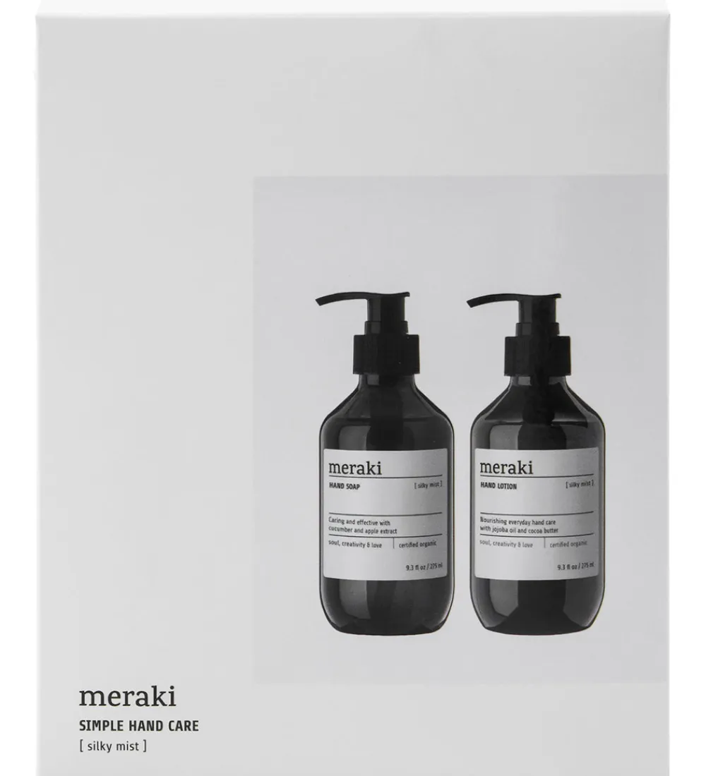 Meraki Pleje- Og Toiletartikler*Gaveæske - Håndsæbe/-Lotion - 2 x 275 ml - Silky Mist