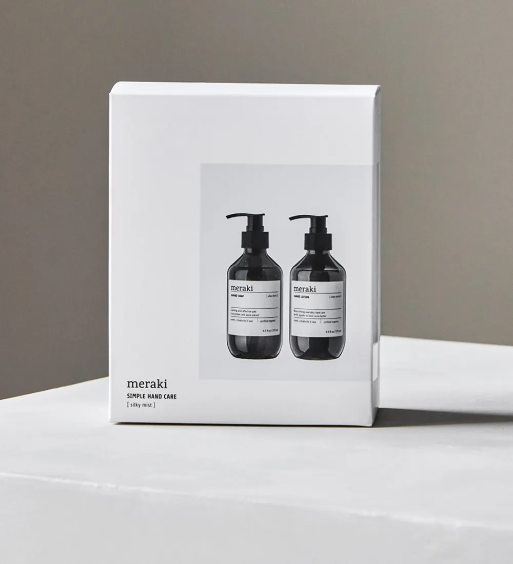 Meraki Pleje- Og Toiletartikler*Gaveæske - Håndsæbe/-Lotion - 2 x 275 ml - Silky Mist