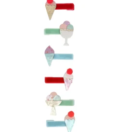 Meri Meri Hårspænder*Hårclips - 6-pak - 4 cm - Ice Cream