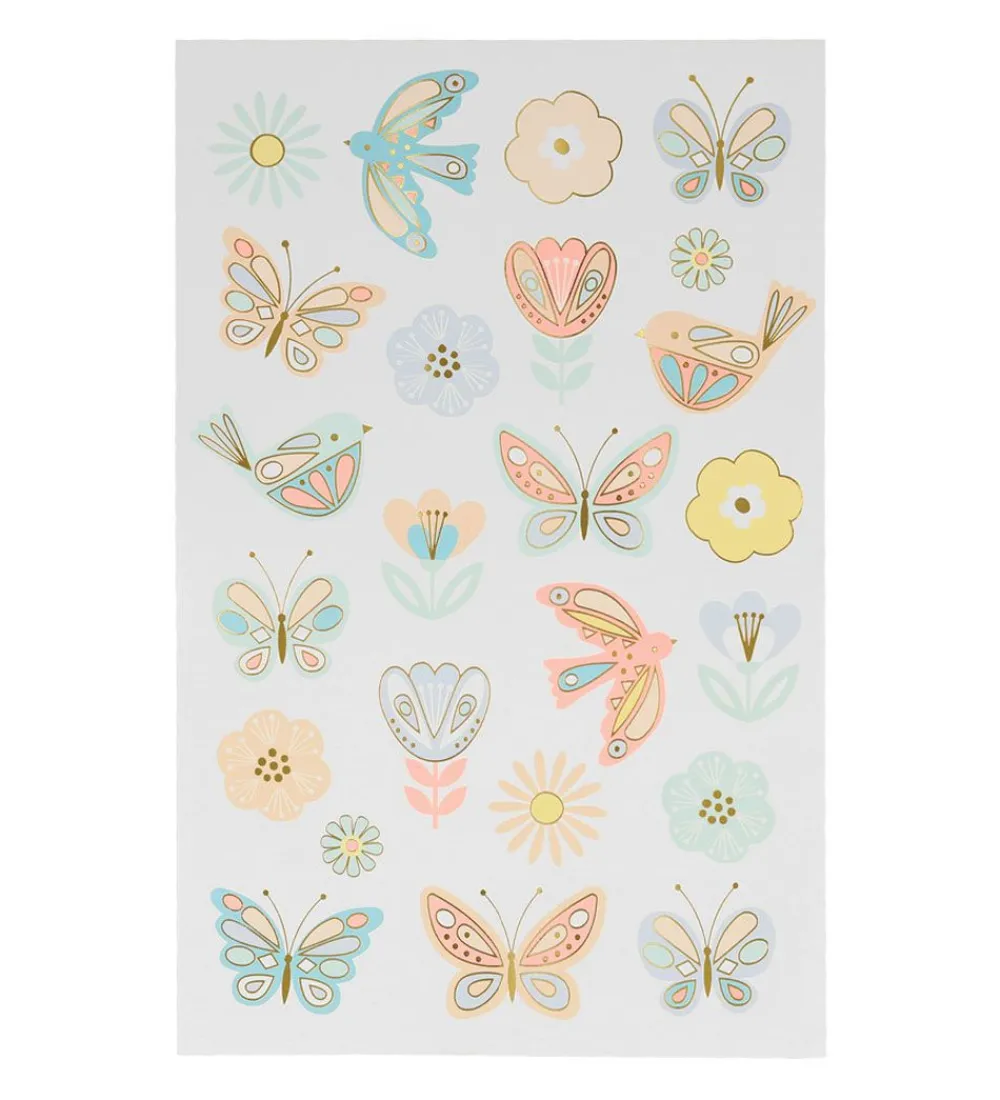 Sminke-Meri Meri Tatoveringer - Birds & Butterflies Tattoo Sheet