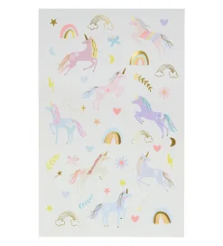 Meri Meri Sminke*Tatoveringer - Unicorn Tattoo Sheet