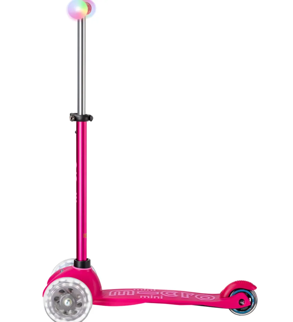 Micro Løbehjul|Løbehjul*Løbehjul - Mini2grow Deluxe Magic LED - Pink