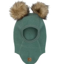 Elefanthuer-Mikk-Line Elefanthue - Uld - 1-lags - Balsam Green m. Kvaste