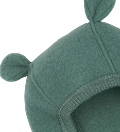 Elefanthuer-Mikk-Line Elefanthue - Uld - 1-lags - Balsam Green m. Ører