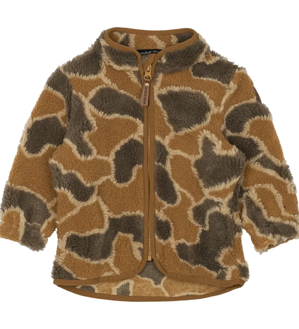 Fleece-Mikk-Line Fleecejakke - Burlwood m. Camouflage