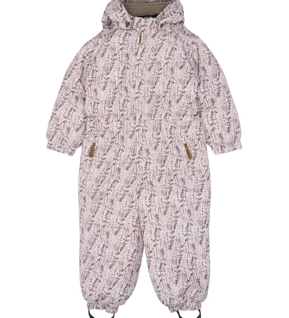 Flyverdragter-Mikk-Line Flyverdragter - Floral - Cloud Gray m. Print