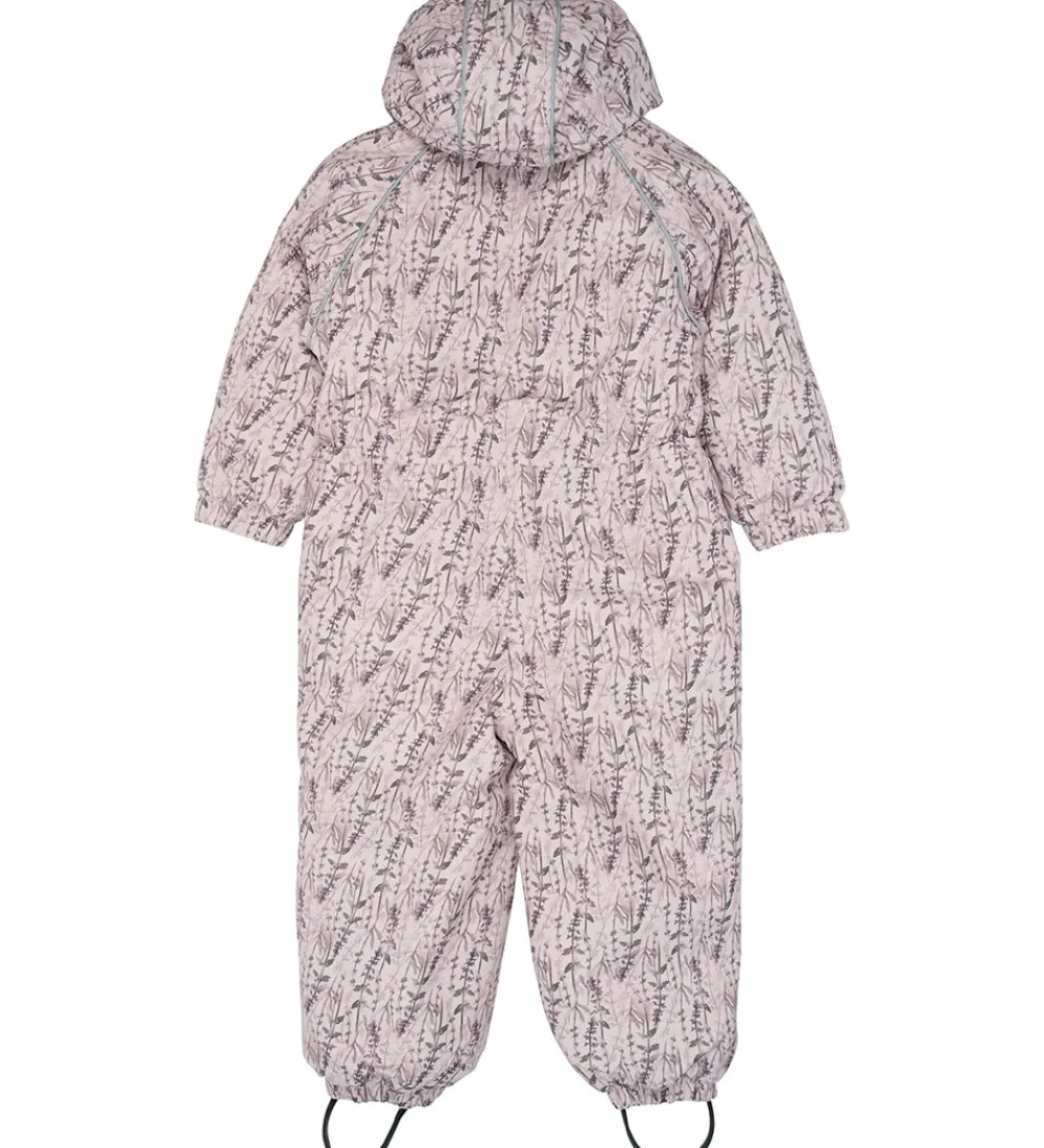 Flyverdragter-Mikk-Line Flyverdragter - Floral - Cloud Gray m. Print
