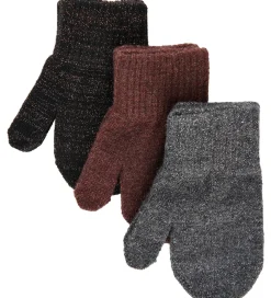 Mikk-Line Handsker Og Luffer*Luffer - Uld/Polyamid - 3-pak - French Roast-Black-An