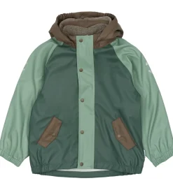 Regntøj-Mikk-Line Regntøj m. Fleece/Seler - PU - 3i1 - Balsam Green