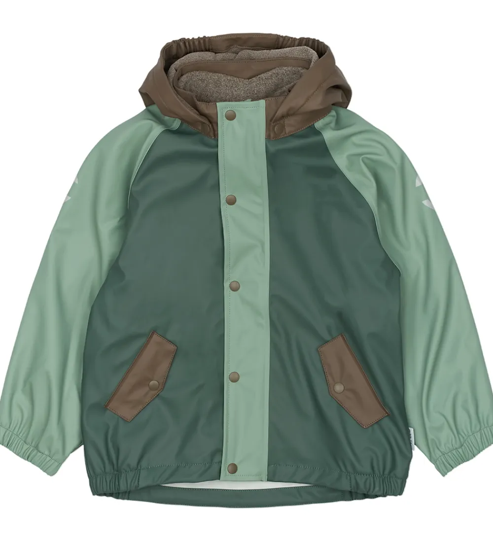 Regntøj-Mikk-Line Regntøj m. Fleece/Seler - PU - 3i1 - Balsam Green