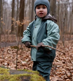 Regntøj-Mikk-Line Regntøj m. Fleece/Seler - PU - 3i1 - Balsam Green