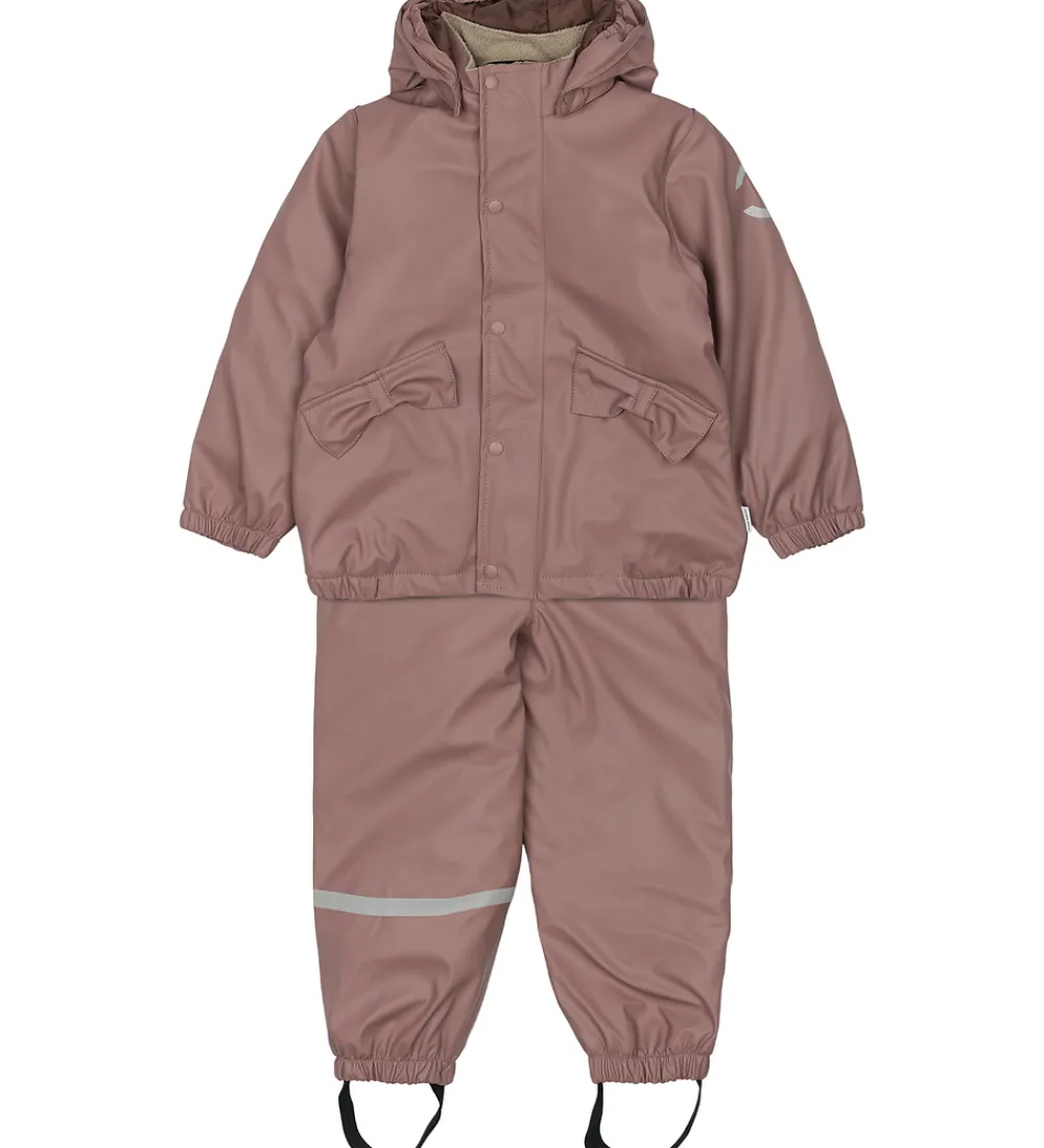 Mikk-Line Regntøj*Regntøj m. Termo/Seler - PU - Twilight Mauve m. Kanin