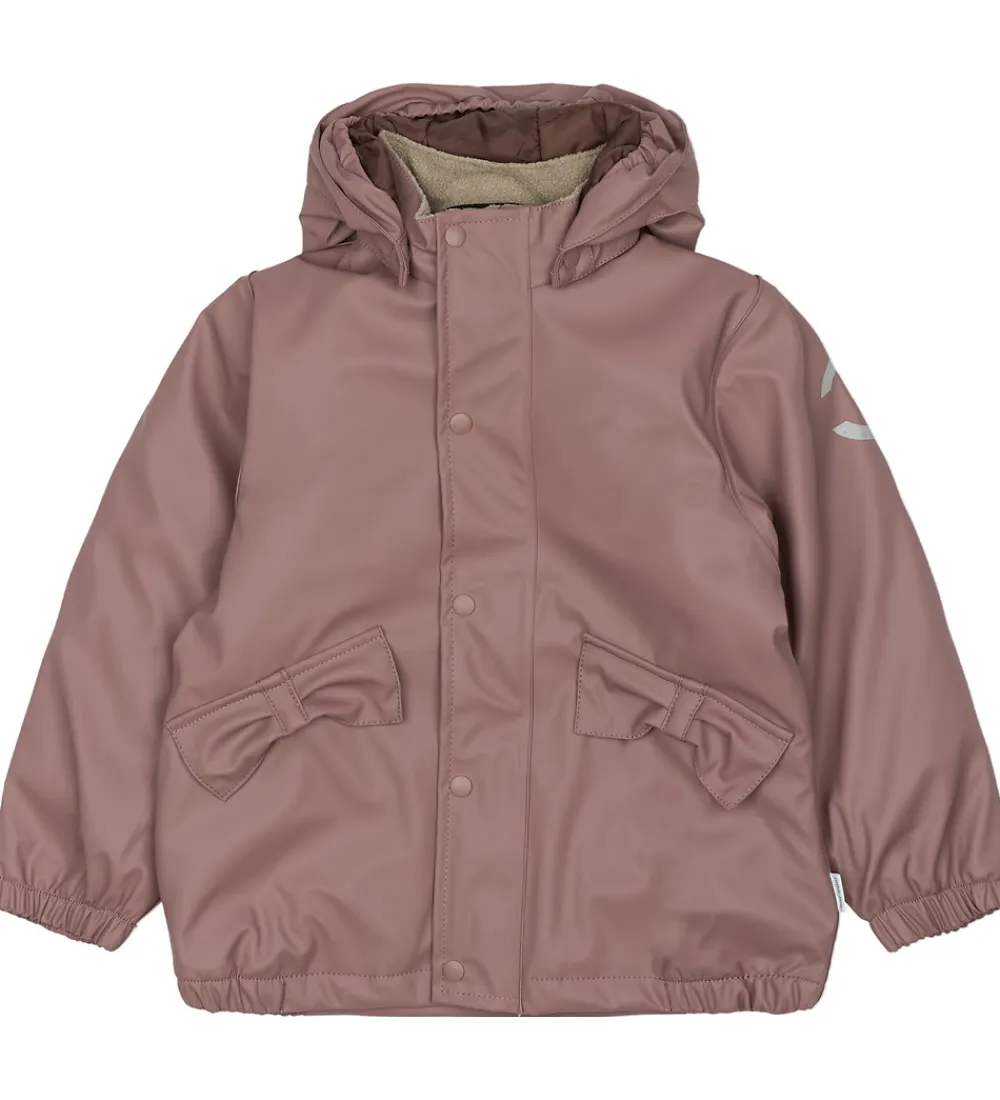 Mikk-Line Regntøj*Regntøj m. Termo/Seler - PU - Twilight Mauve m. Kanin