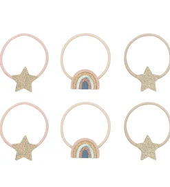 Hårpynt|Hårelastikker-Mimi & Lula Hårelastikker - 6-pak - Rainbow & Star Celeste