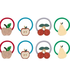 Mimi & Lula Hårpynt|Hårelastikker*Hårelastikker - 8-pak - Mini Fruity Mushroom Village