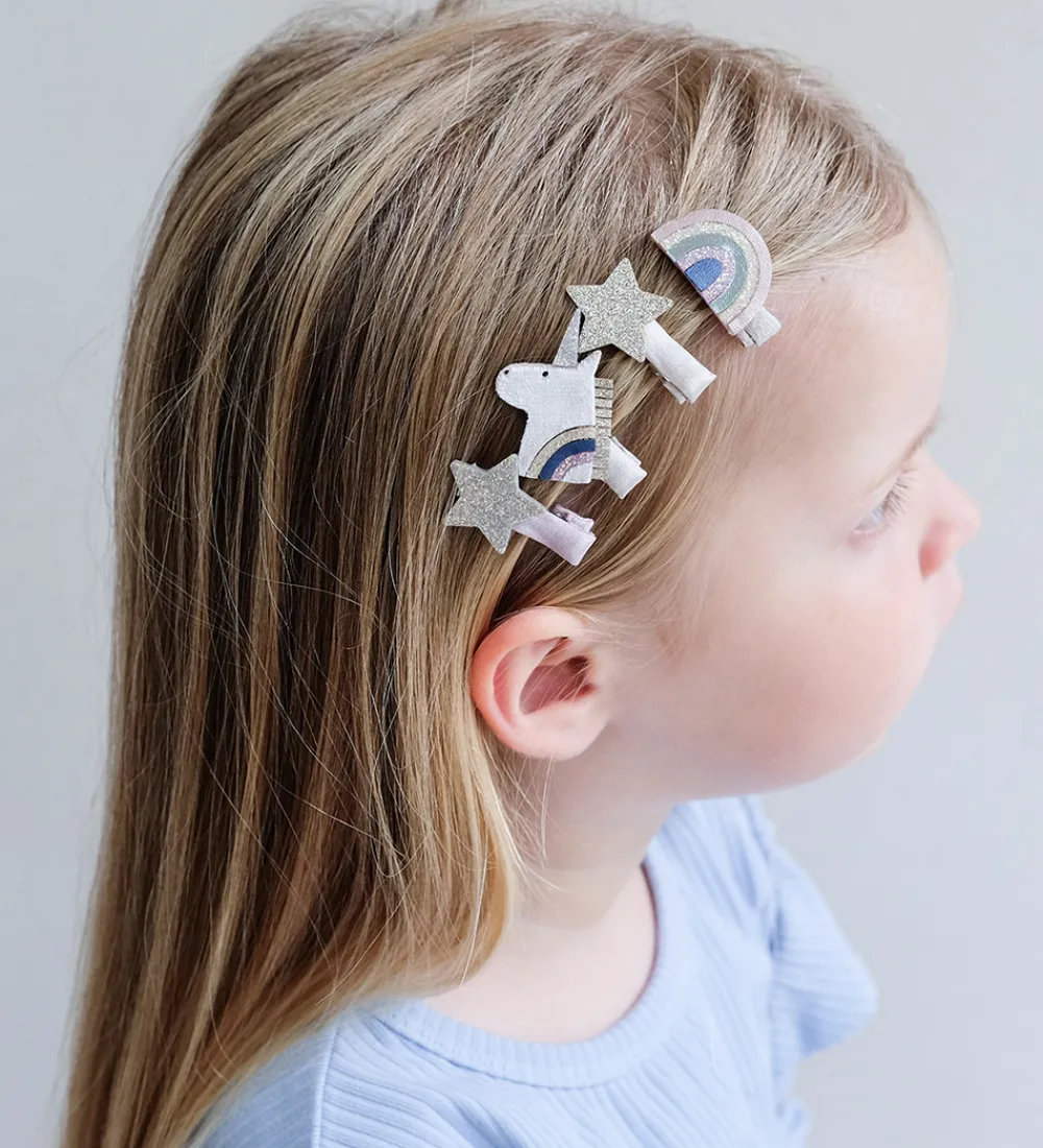 Mimi & Lula Hårspænder|Hårpynt*Hårklips - 8-pak - 3 cm - Mini Unicorn Celeste