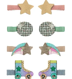 Hårspænder|Hårpynt-Mimi & Lula Hårklips - 8-pak - 3 cm - Mini Disco Diva Dancing Qu