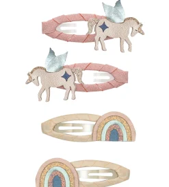 Hårspænder|Hårpynt-Mimi & Lula Hårspænder - 4-pak - 5 cm - Winged Unicorn Celeste