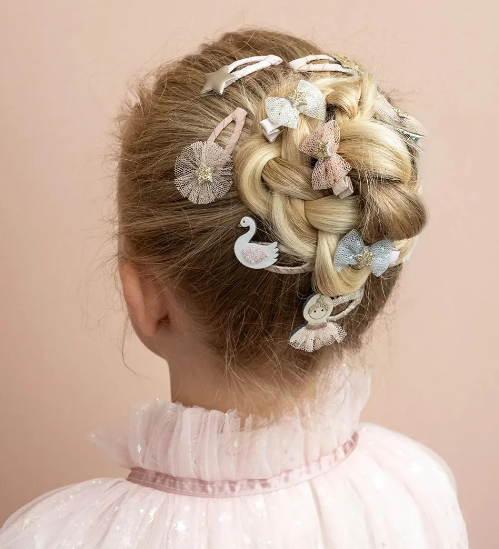 Mimi & Lula Hårpynt|Hårspænder*Hårspænder - 5-pak - 4 cm - Mini Tulle Enchanted