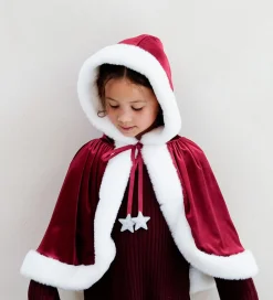 Mimi & Lula Udklædningstøj*Kappe - Mrs Claus - Rød m. Hvid