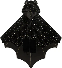 Mimi & Lula Udklædningstøj*Kappe m. Hætte - Black Bat Halloween