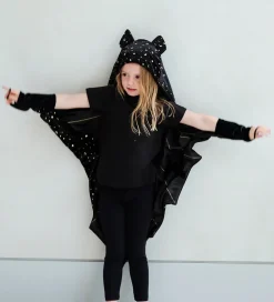 Mimi & Lula Udklædningstøj*Kappe m. Hætte - Black Bat Halloween
