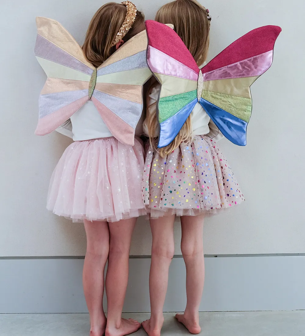 Udklædningstøj-Mimi & Lula Tylskørt - Beige Rainbow Hearts