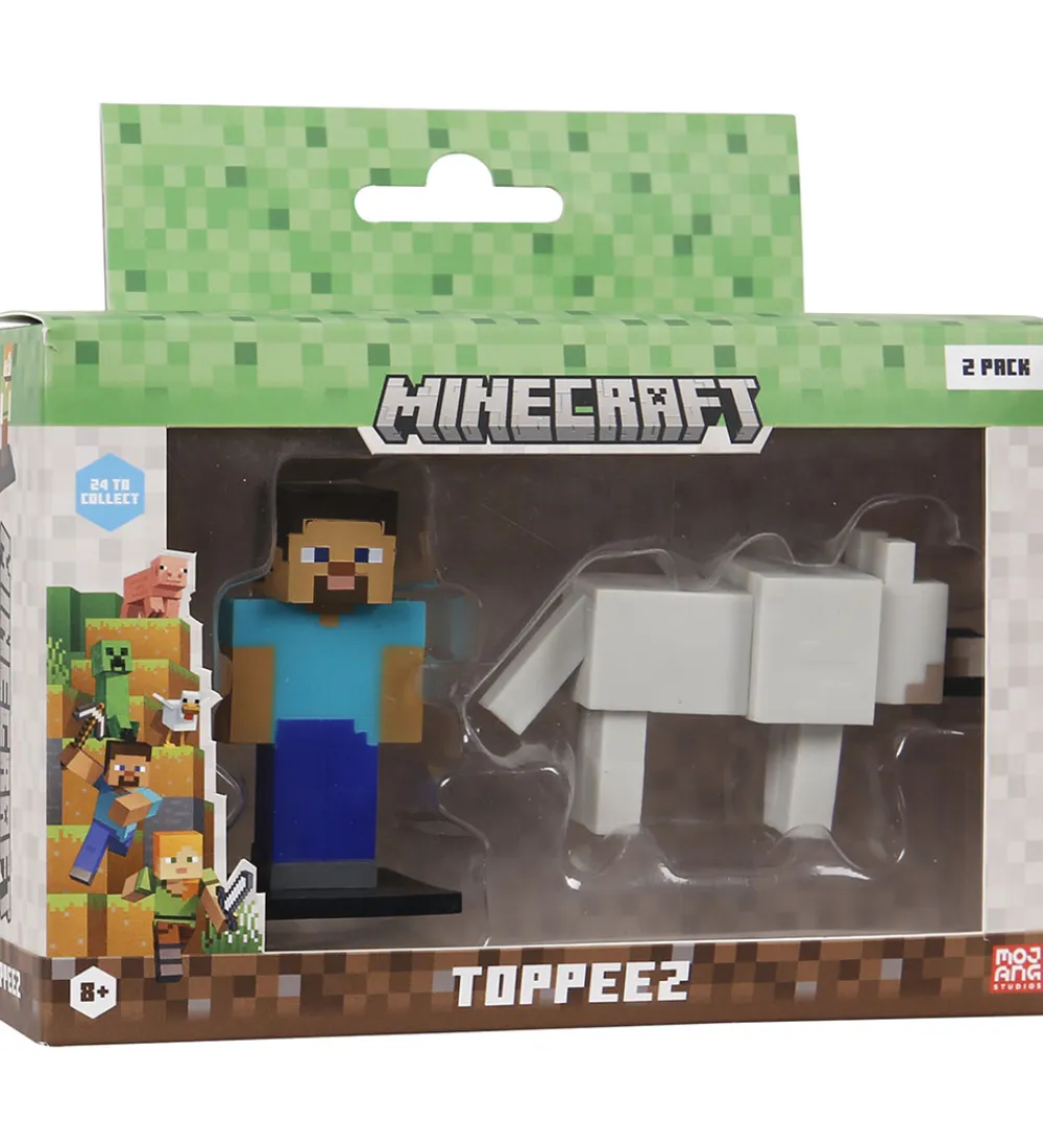 Minecraft Figurer*Legetøjsfigurer - 3D - 2-pak - Steve/Dennis