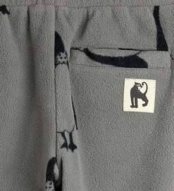 Mini Rodini Fleece*Fleecebukser - Penguin - Grå