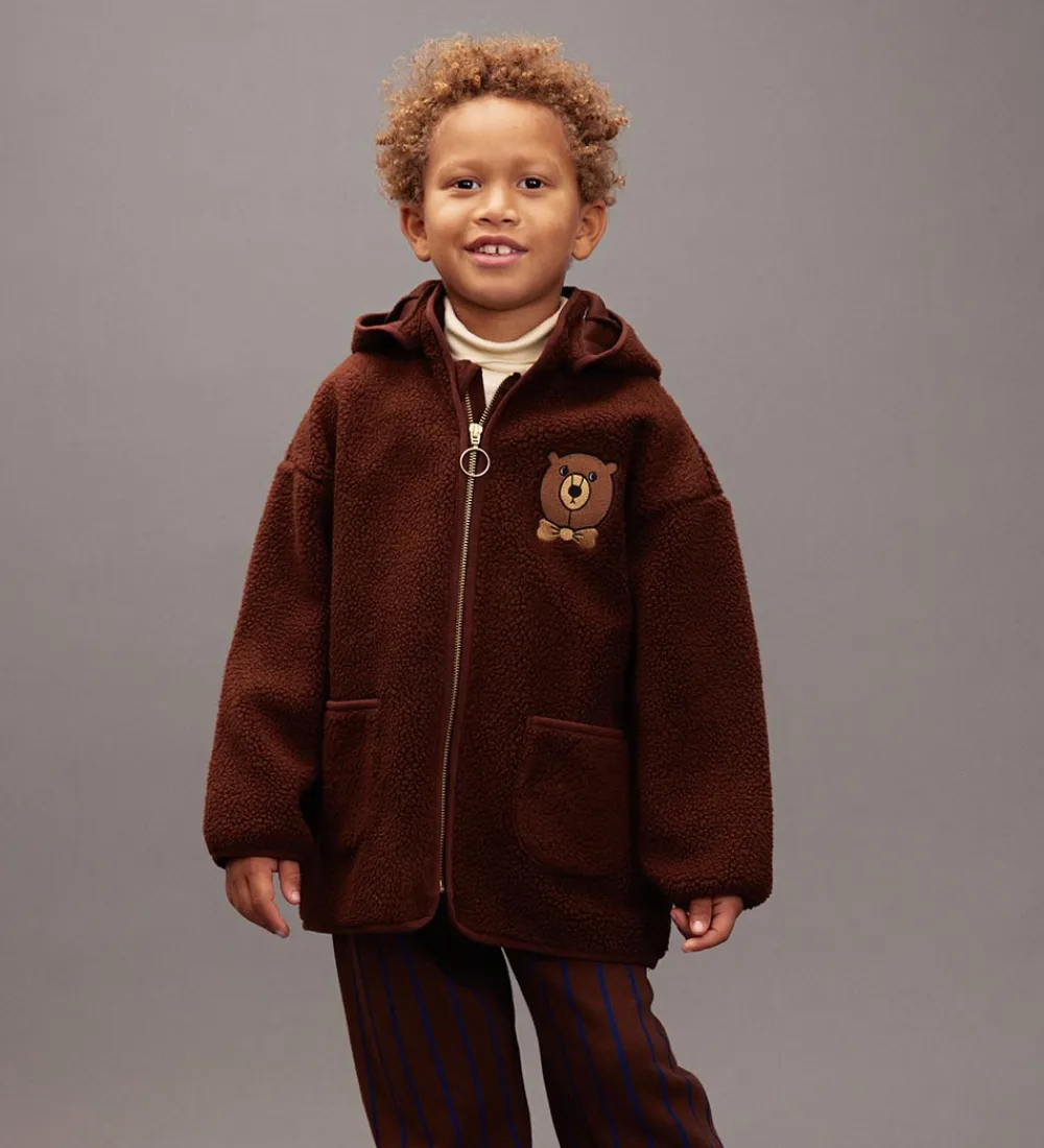 Mini Rodini Fleece*Fleecejakke - Bear - Brun