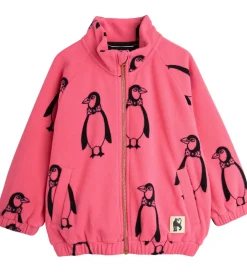 Fleece-Mini Rodini Fleecejakke - Penguin - Pink