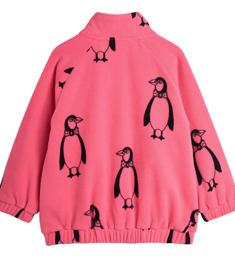 Fleece-Mini Rodini Fleecejakke - Penguin - Pink