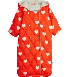 Sovetid|Køreposer-Mini Rodini Kørepose - Quilted - Hearts - 80 cm - Rød