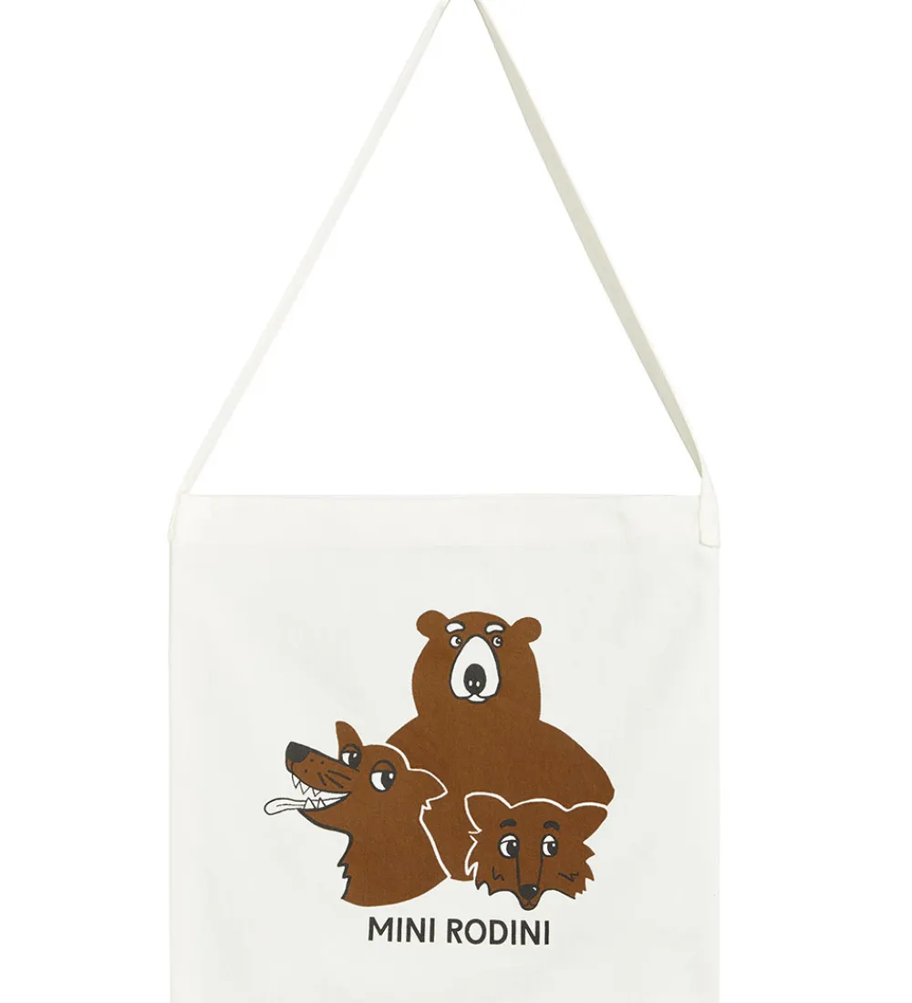Mini Rodini Shoppers*Shopper - Camp Rodini - Offwhite m. Vilde dyr