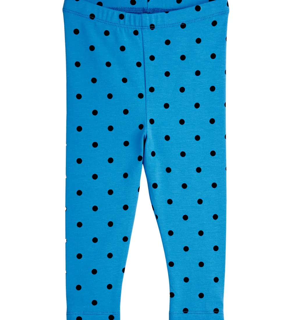 Mini Rodini Leggings|Bodyer*Sæt - Leggings/Body l/æ - Polka Dots - Blå
