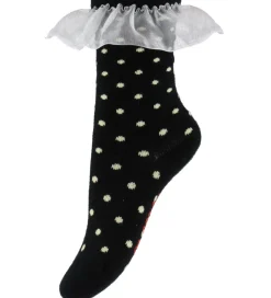 Mini Rodini Strømper*Strømper - Polka Dot Frill - Sort