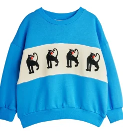 Sweatshirts-Mini Rodini Sweatshirt - Panther - Blå